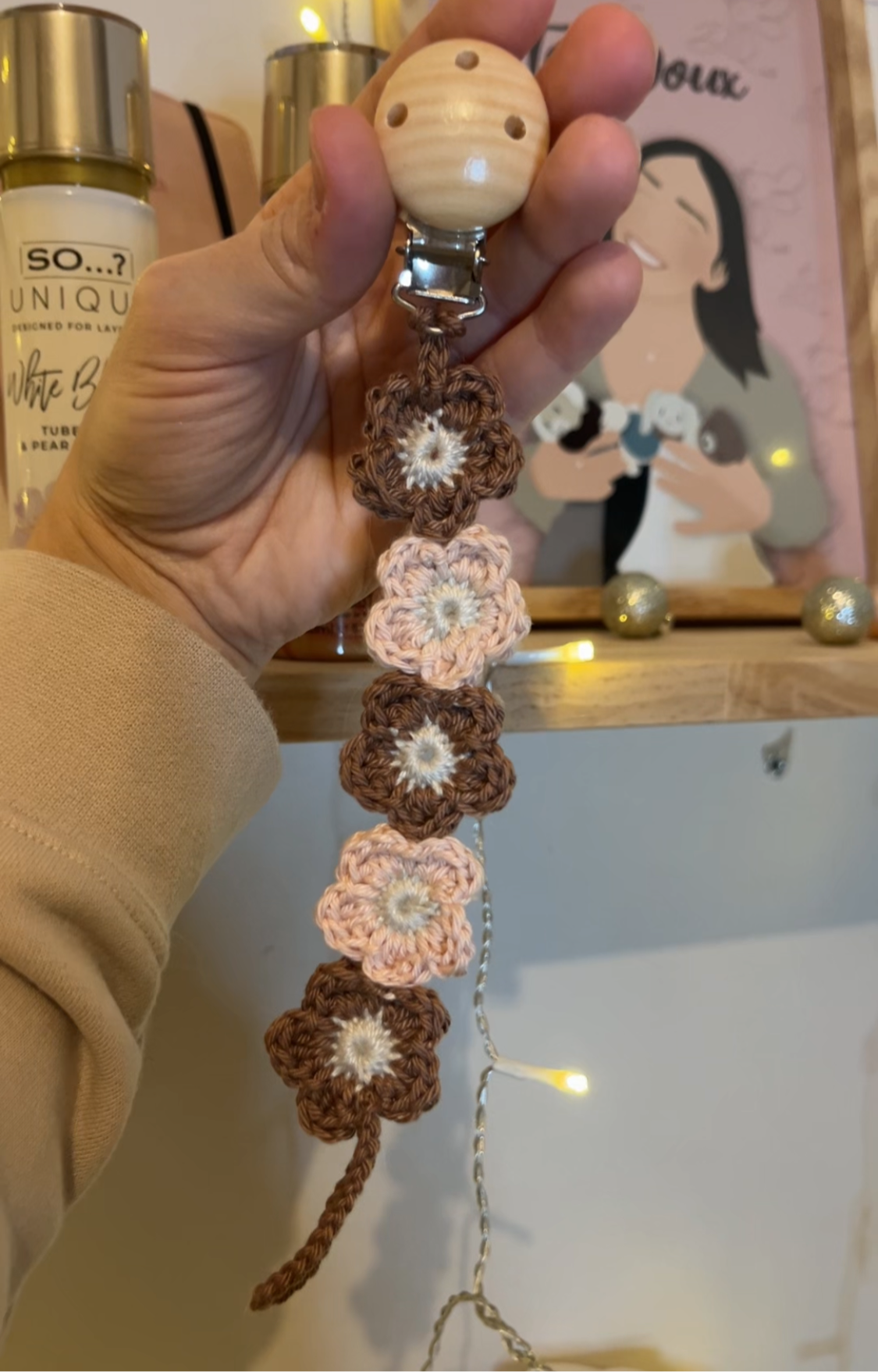 Attache tétine Marguerite